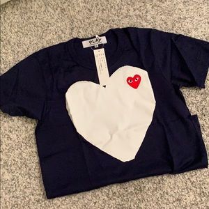 Comme des garçons NWT women’s size M navy shirt